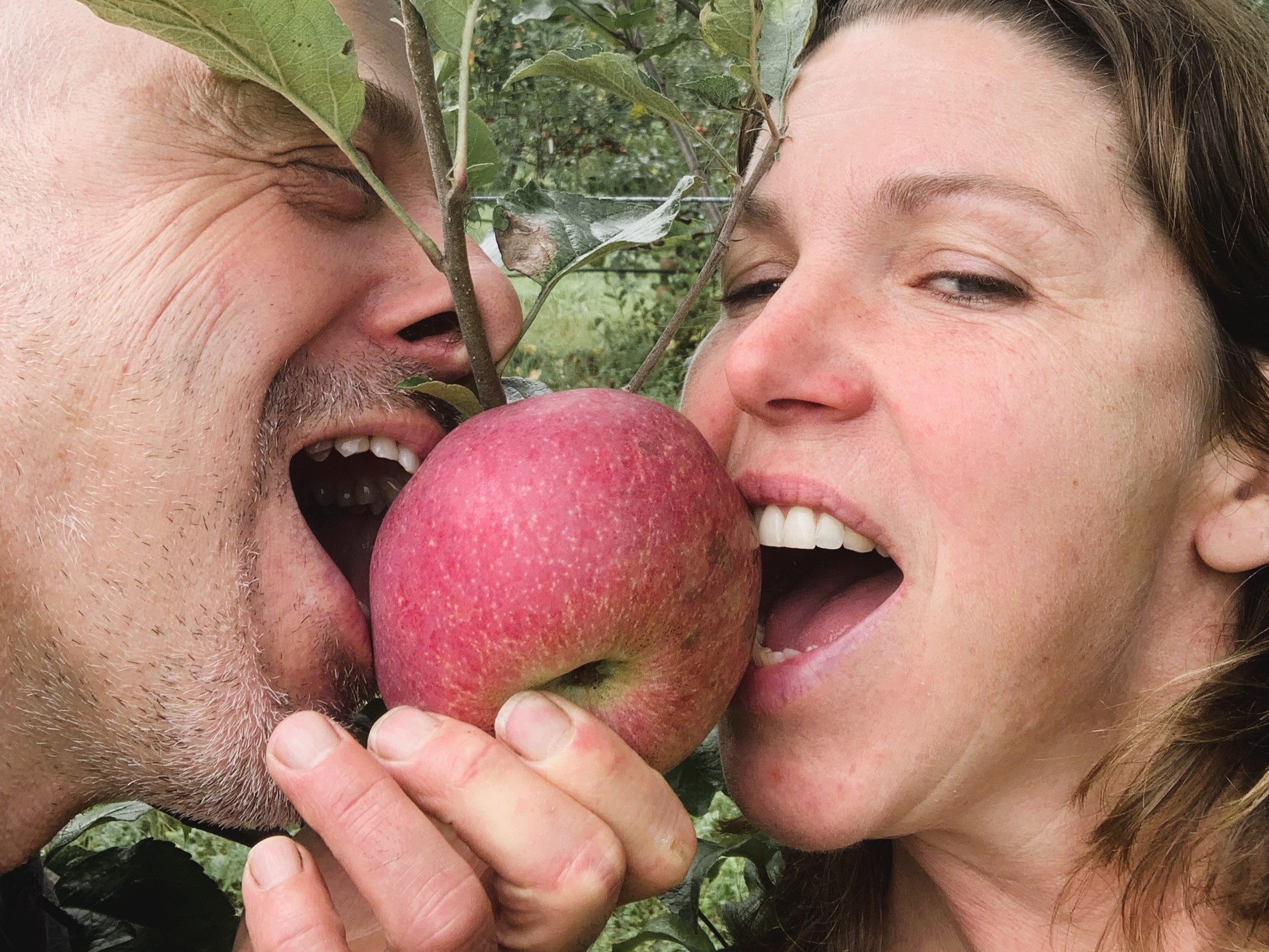 E & A apple eating